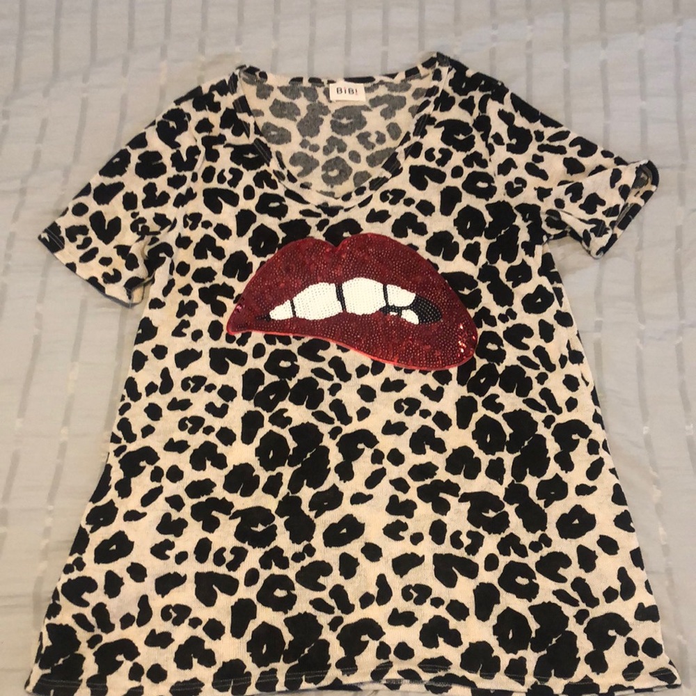 Leopard and Lips top